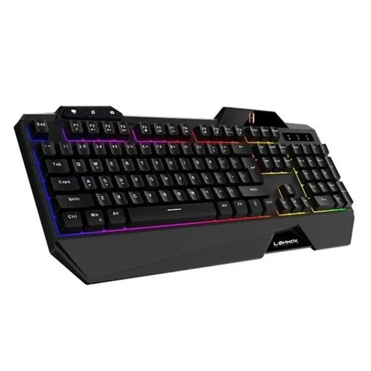 Teclado Membrana Gamer ABNT2 Anti-ghosting Retroiluminado Led RGB LEHMOX