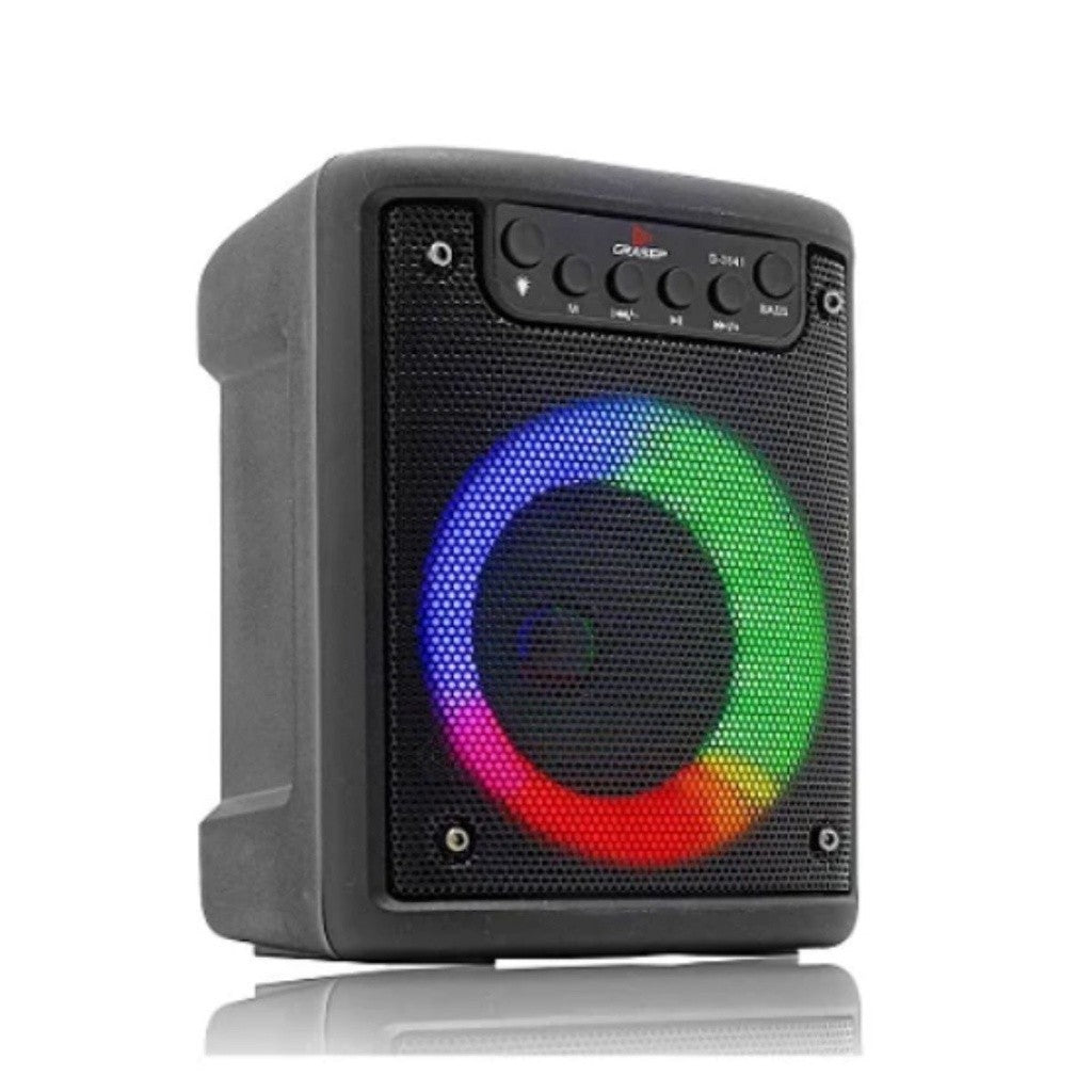 Caixa de som 10w bluetooth rádio fm usb micro sd com led