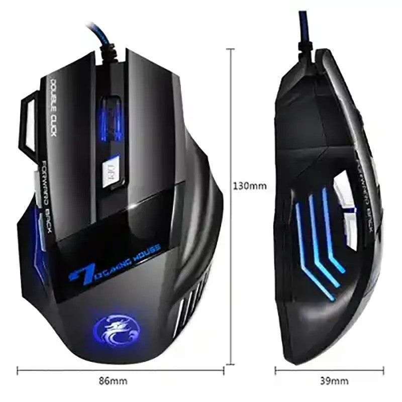 Mouse Gamer x7 botão retroiluminado mouse ergonômico 5500 dpi ajustável