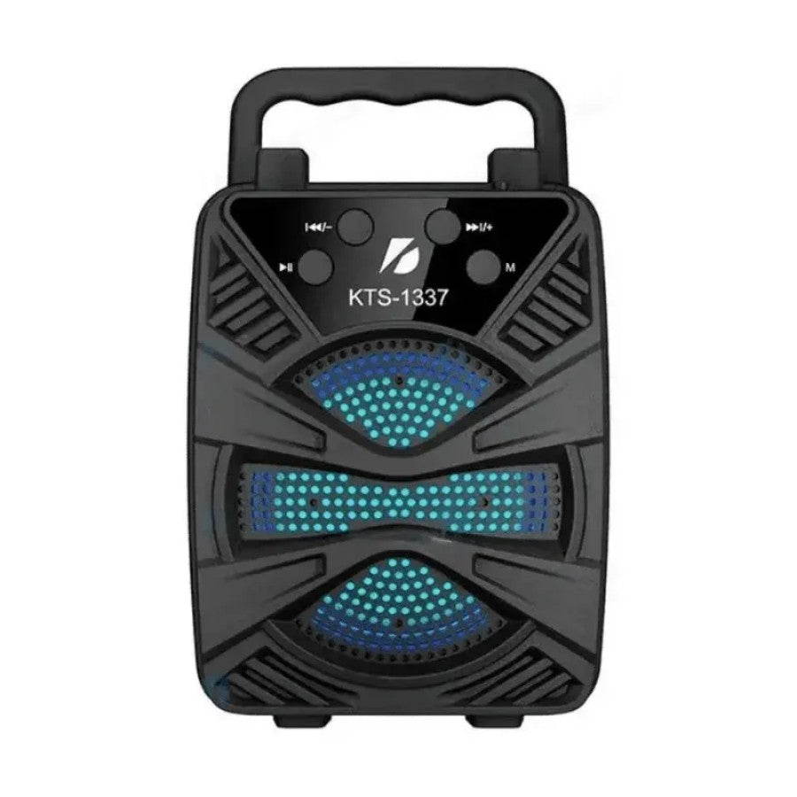 KTS-1337 KIMISO Caixa de Som Portátil Sem Fio Recarregável com Luz RGB Bluetooth