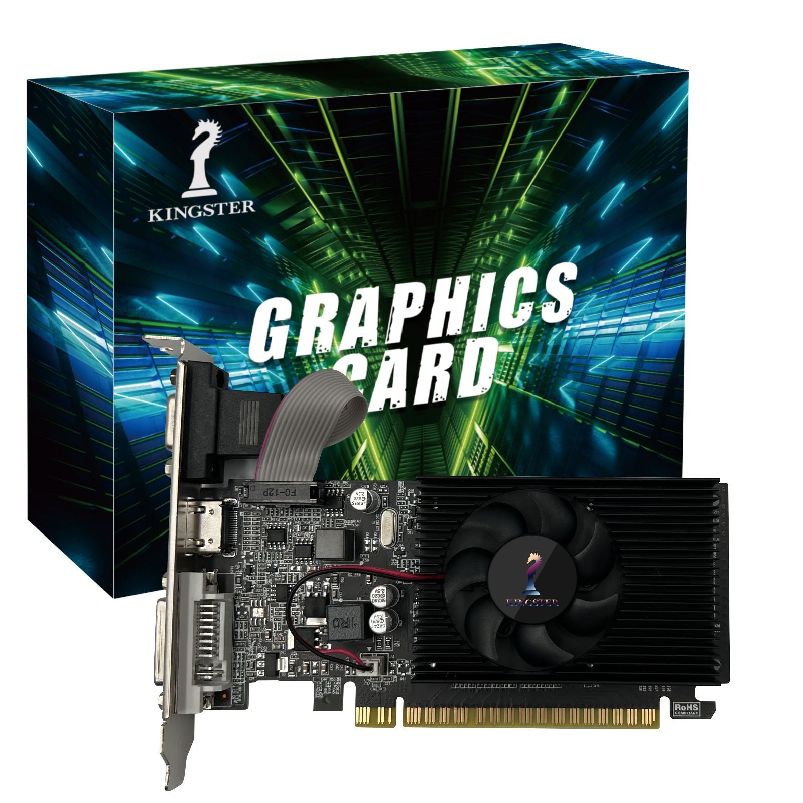 GT210 Placa de vídeo gráfica, 1GB, PCIE X16 2.0, NVIDIA DDR3, VGA HD DVI, 64Bit,