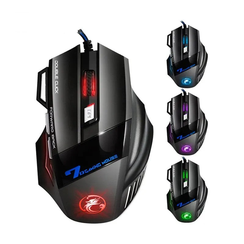 Mouse Gamer x7 botão retroiluminado mouse ergonômico 5500 dpi ajustável