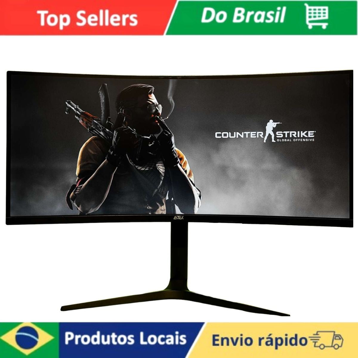 Monitor Ultra Wide 34 WQHD 165Hz Curvo 1500R Painel VA 1ms Para PC Gamer Edição