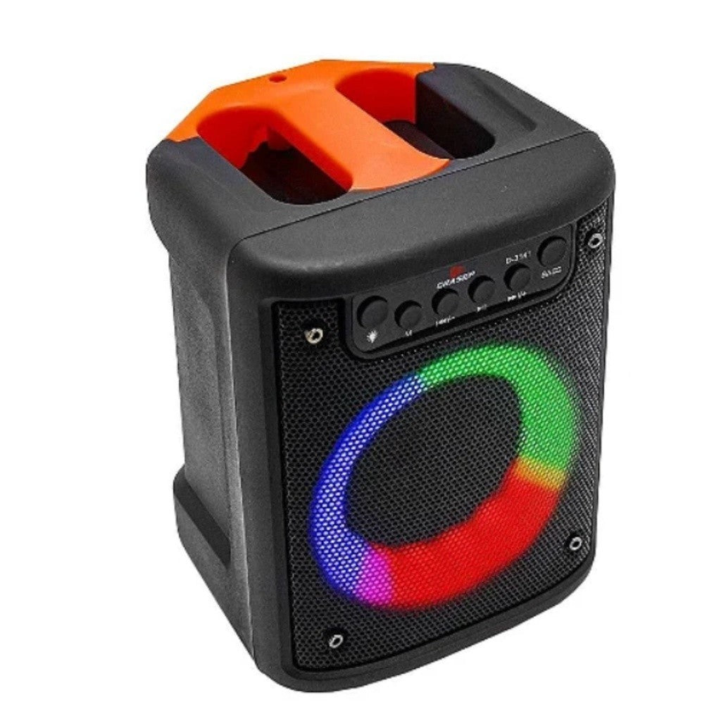 Caixa de som 10w bluetooth rádio fm usb micro sd com led