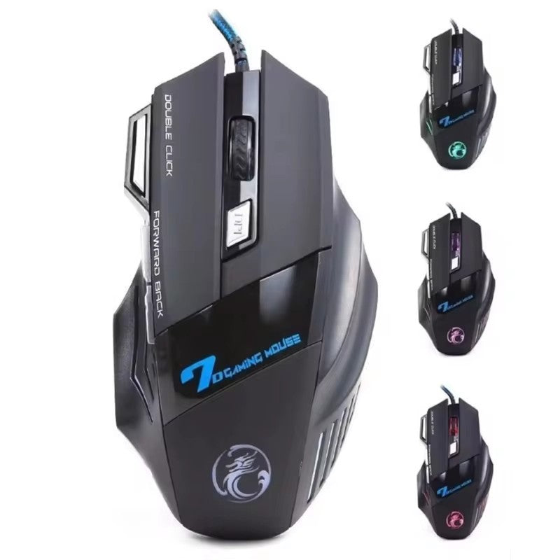 Mouse Gamer x7 botão retroiluminado mouse ergonômico 5500 dpi ajustável