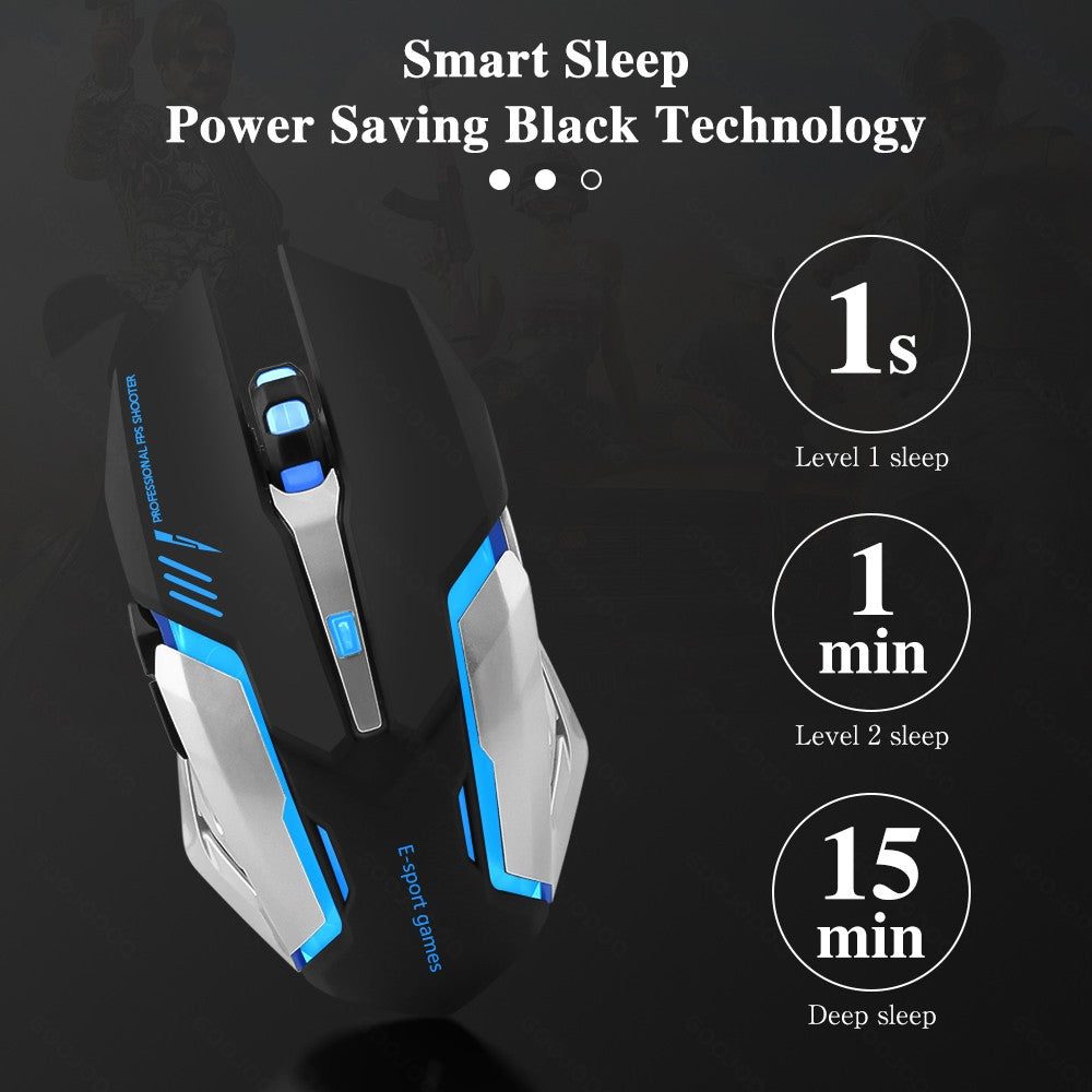 Mouse gamer recarregável 2.4gwireless bluetooth mouse mudo mouse ergonômico
