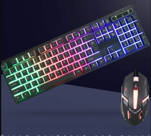 Kit Teclado Semi Mecânico Gamer Mouse Led + Mouse Pad