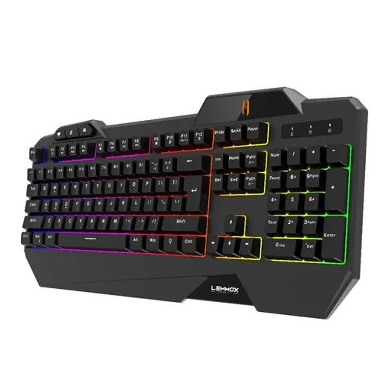 Teclado Membrana Gamer ABNT2 Anti-ghosting Retroiluminado Led RGB LEHMOX
