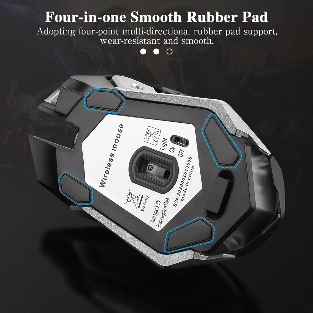 Mouse gamer recarregável 2.4gwireless bluetooth mouse mudo mouse ergonômico