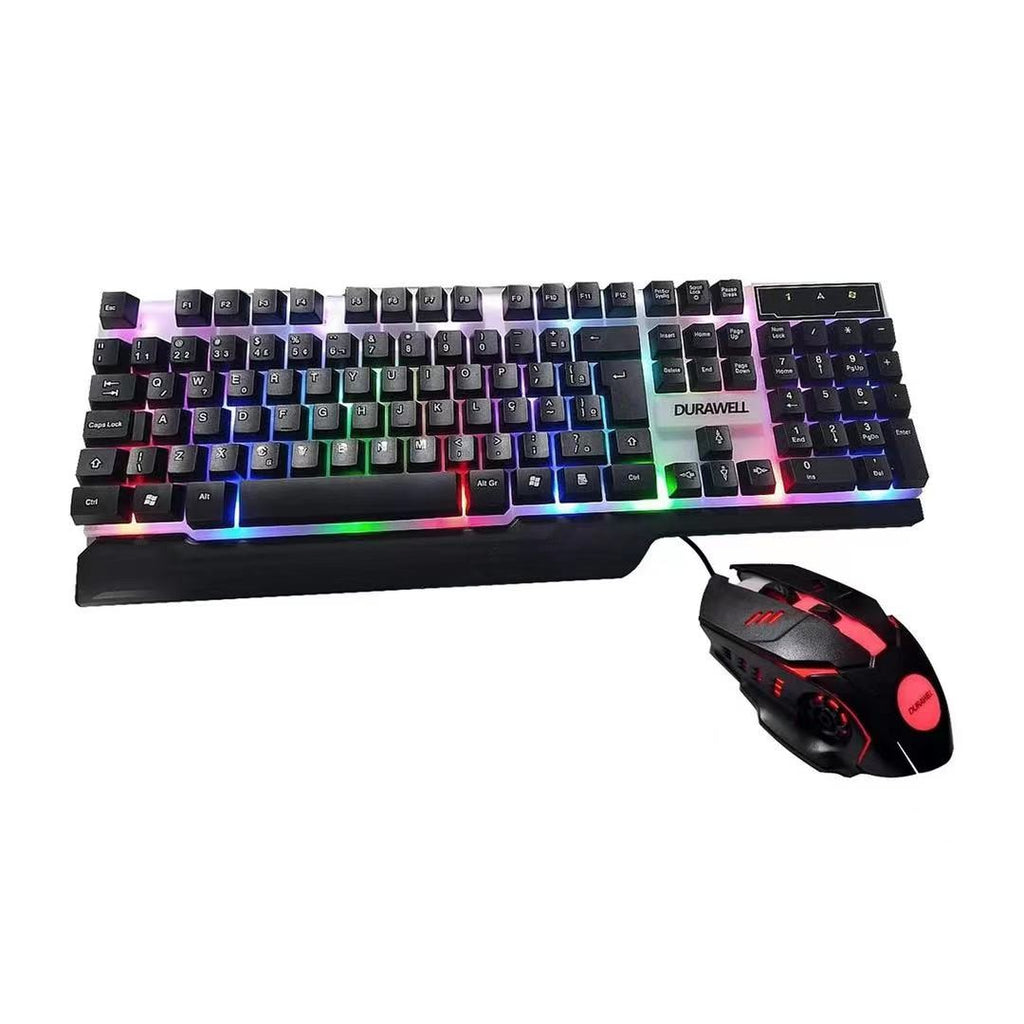 Kit De Teclado E Mouse Gamer Durawell Dw-550 Teclado Preto