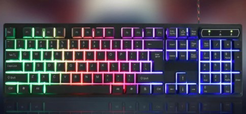 Kit Teclado Semi Mecânico Gamer Mouse Led + Mouse Pad