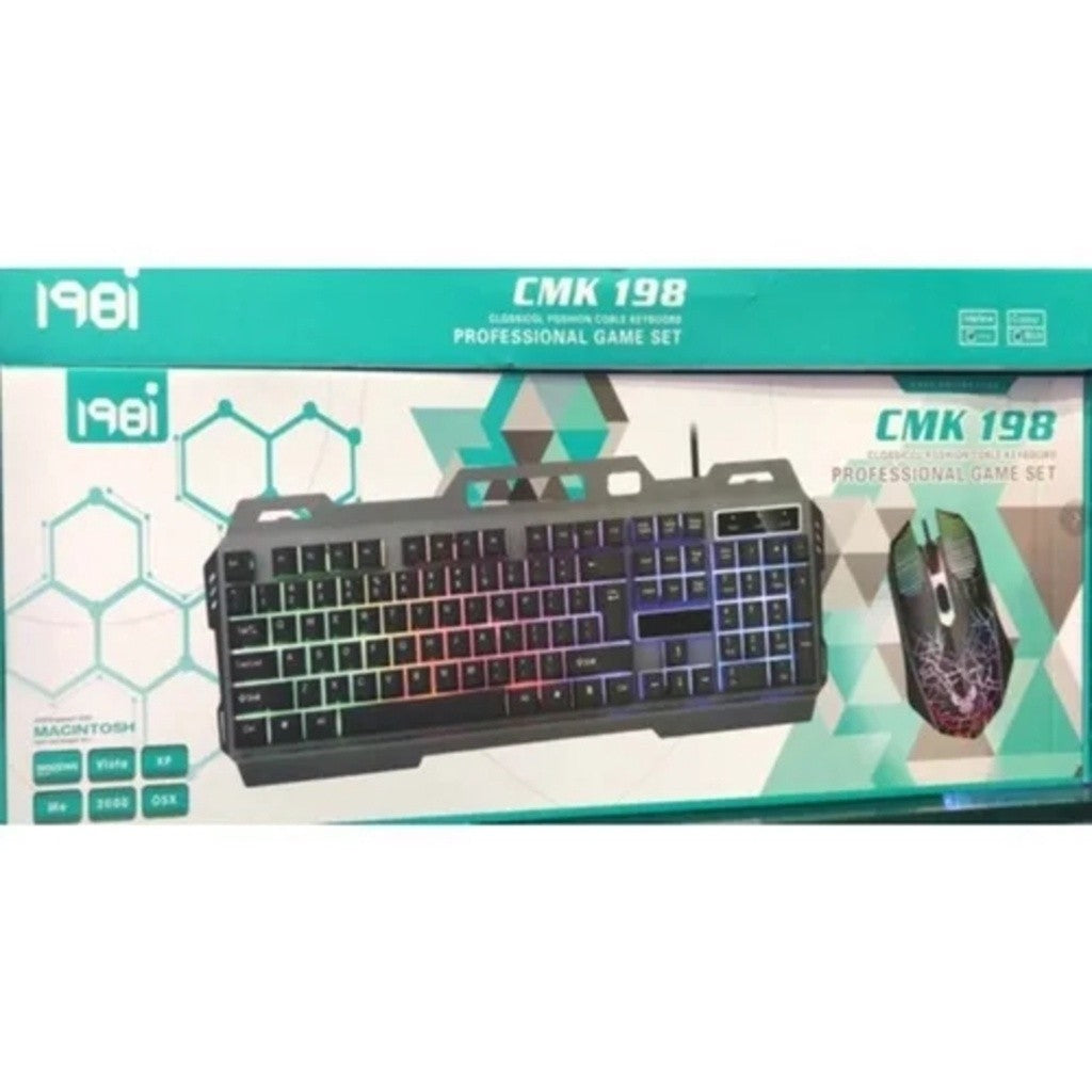 kit Teclado + Mouse Gamer Retroiluminado Mecânico Gamer Led Rgb Óptico M800