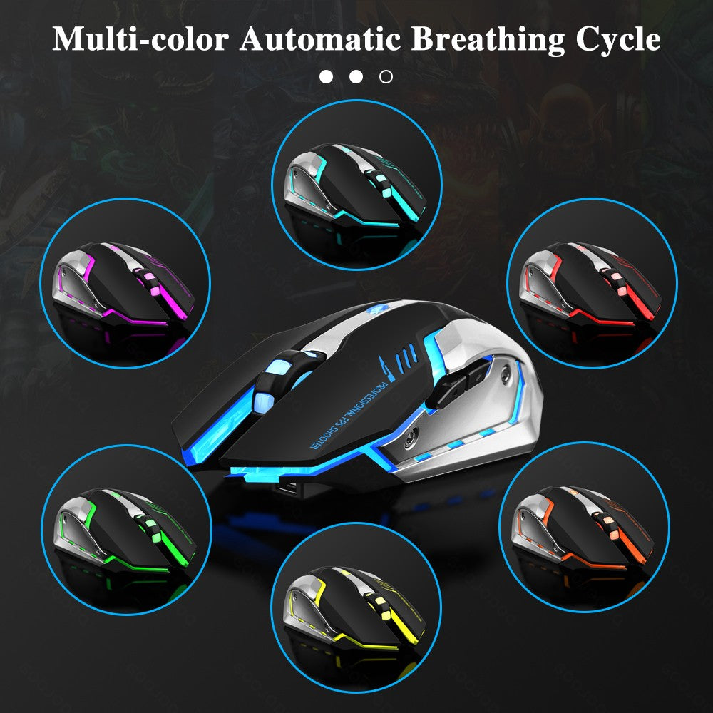 Mouse gamer recarregável 2.4gwireless bluetooth mouse mudo mouse ergonômico