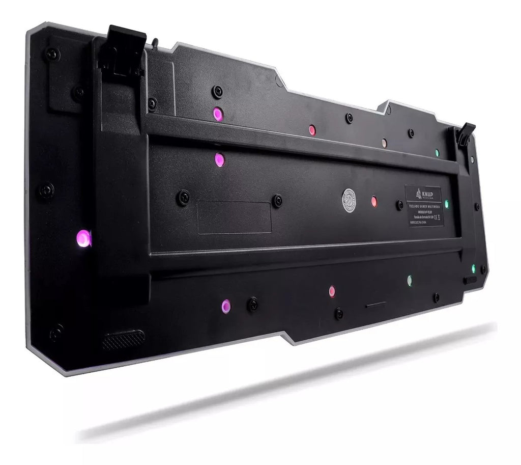 Teclado Gamer Knup Kp Te120 LED RGB Abnt2 Branco Alta Perfomance
