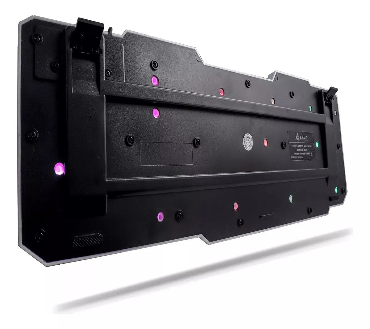 Teclado Gamer Knup Kp Te120 LED RGB Abnt2 Branco Alta Perfomance