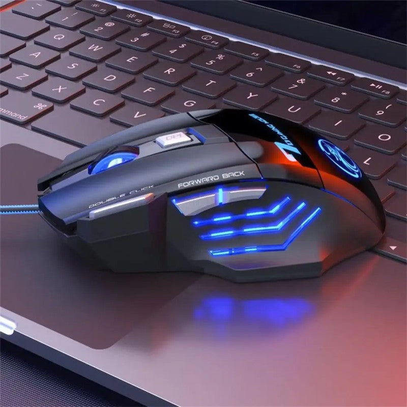 Mouse Gamer x7 botão retroiluminado mouse ergonômico 5500 dpi ajustável