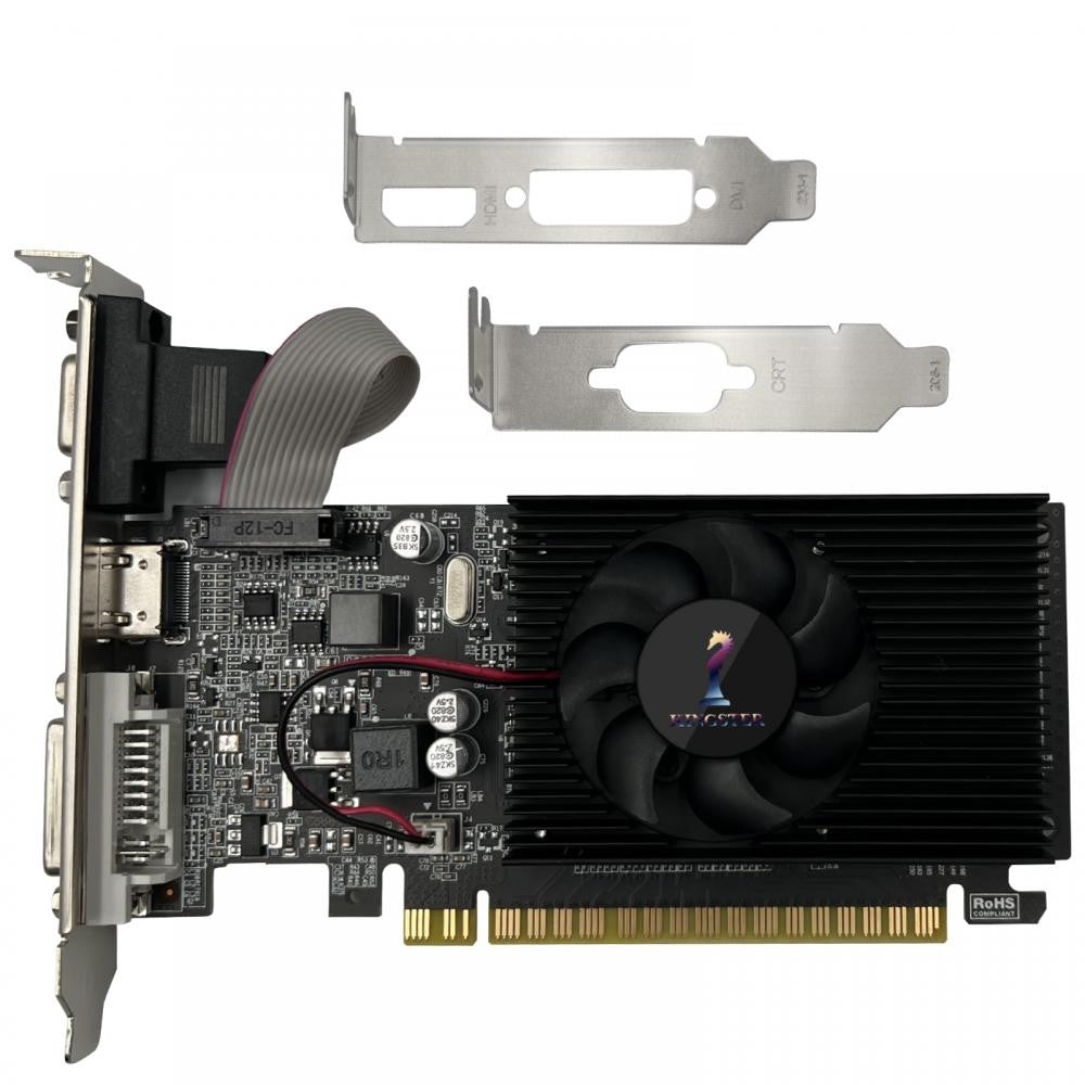 GT210 Placa de vídeo gráfica, 1GB, PCIE X16 2.0, NVIDIA DDR3, VGA HD DVI, 64Bit,