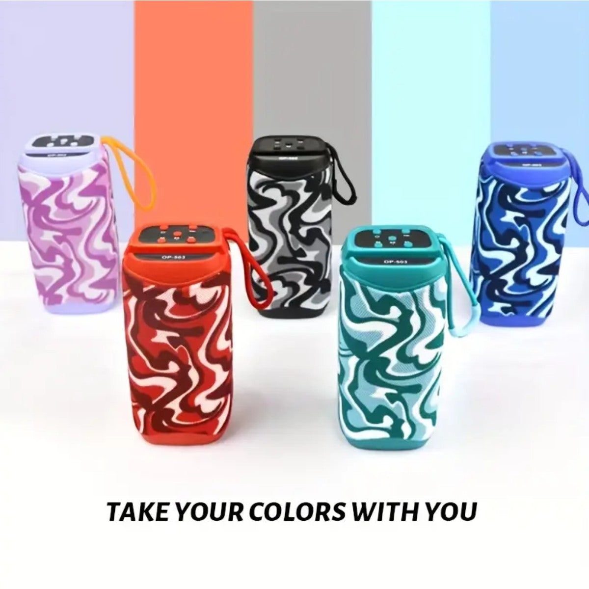 AUDIOBOP - Caixa de Som Alto-falante estéreo sem fio portátil recém-atualizado c